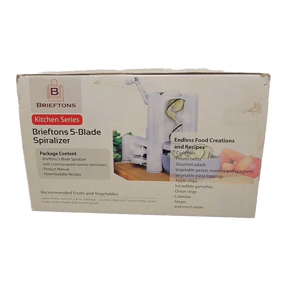 Brieftons 5 Blade Spiralizer BR-5B-02 Interchangeable‎ Blades